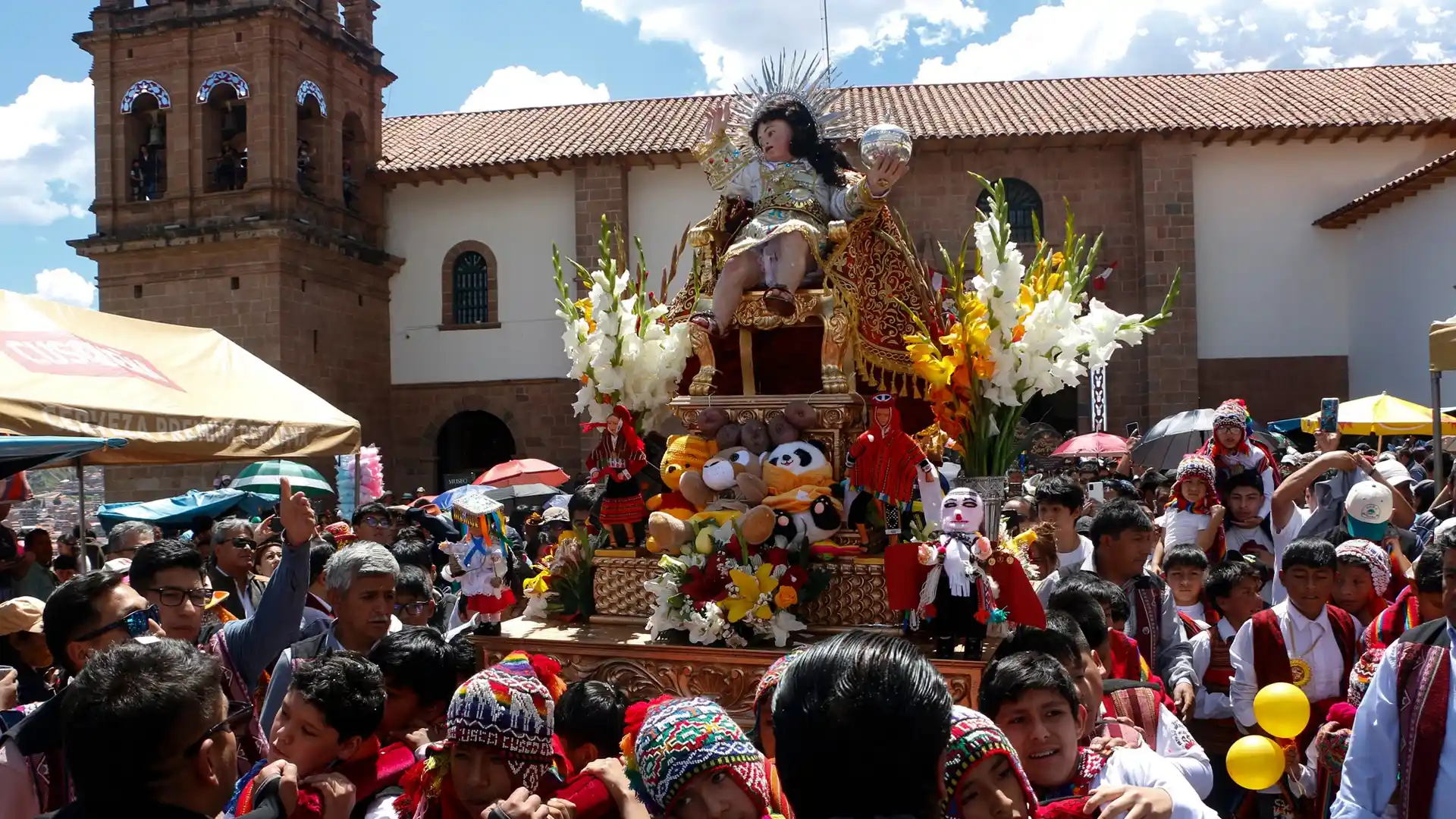 Niño San Cristóbal imagen religiosa en Cusco